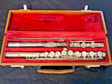 ARTLEY FLUTE, ELKHART-Indiana In Brown Case Rare Instrument Vintage