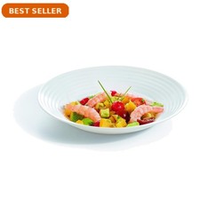 Contemporary 18-Piece Harena Dinnerware Set - Stain & Chip Resistant Glass