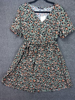 BloomChic Womens 10 Wrap Dress Olive Green Leopard Print NWT | eBay BloomChic Womens 10 Wrap Dress Olive Green Leopard Print NWT | eBay