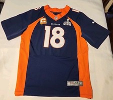 Denver Broncos Peyton Manning Super Bowl 48 Nike Jersey XL WIth Captain Patch.