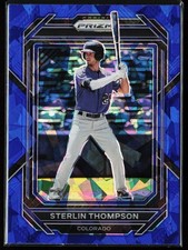 2023 Panini Prizm Blue Ice Prizms #153 Sterlin Thompson Colorado Rockies