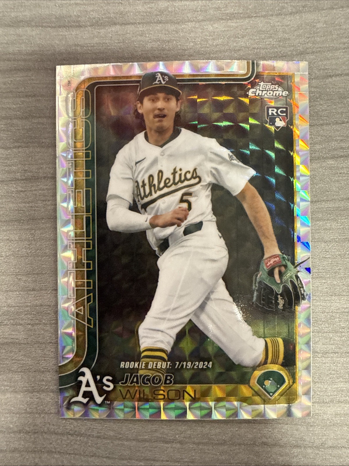 2025 Topps Chrome Update Jacob Wilson Rookie Debut Geometric Refractor RC