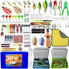 329PCS Fishing Lures Kit Bass With Tackle Box Fishing Gear Accessories Set