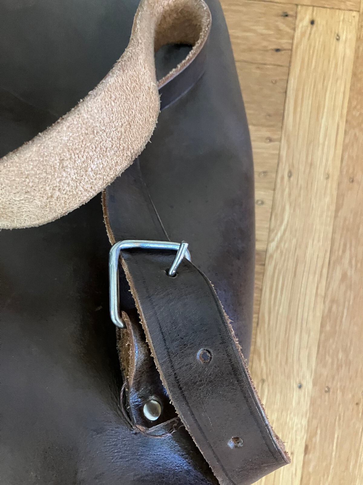 Authentic Moroccan leather backpack, never used, … - image 6