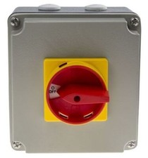 Image of 1 x 4 Pole Panel Mount Non Fused Isolator Switch, 32 A, 15 kW, IP65