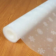 Refrigerator Liners Non Slip Waterproof Kitchen Drawer Shelf Liner, Clear Snow