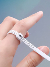1pc White Soft Ring Sizer - Reusable Finger Measuring Tool for Jewelry Sizing
