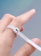 1pc White Soft Ring Sizer - Reusable Finger Measuring Tool for Jewelry Sizing