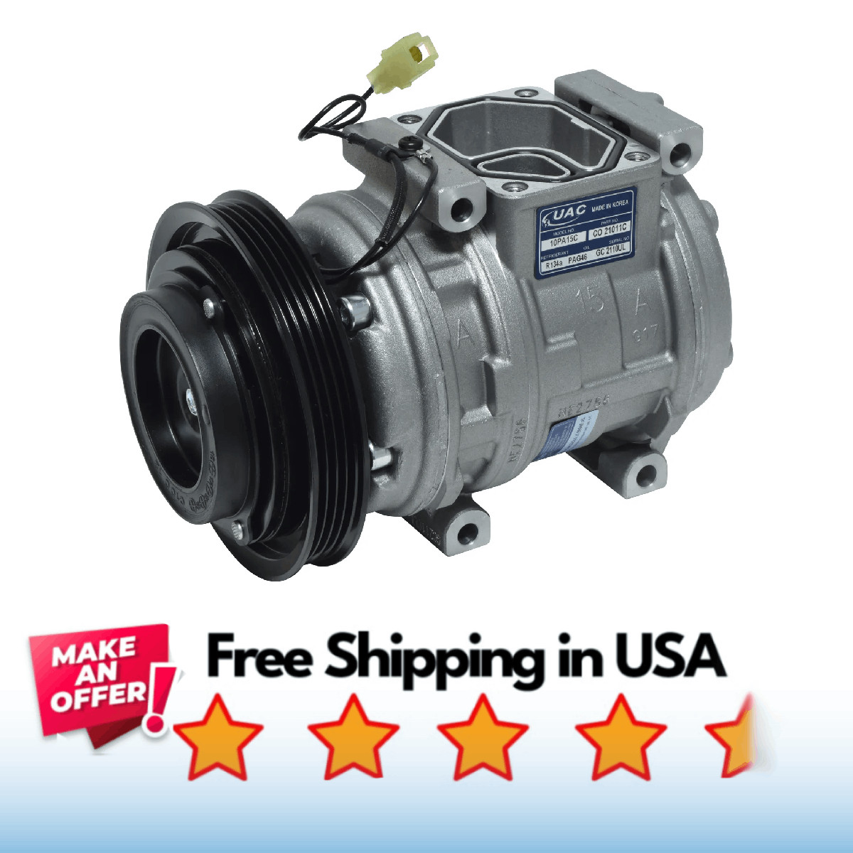 Compressor A/C Fit Acura NSX 1991-2005, Honda Civic 1999-2000