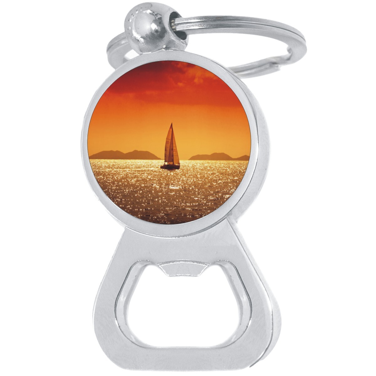 Ocean Sail Themed Metal Bottle Opener Keychain for Beer Lovers