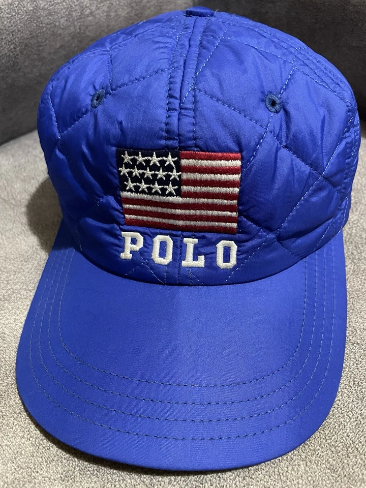 Vintage Ralph Lauren Polo Sport Hat Cap Flag - Image 4 of 4