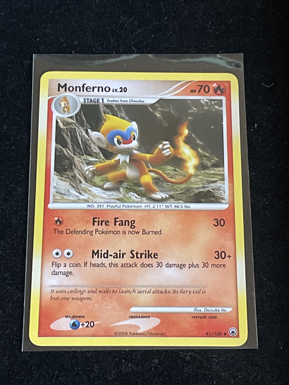 Pokemon Monferno 41/100 Majestic Dawn Uncommon Mint Condition