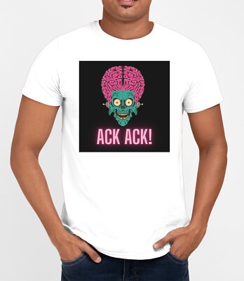 Mars Attacks Ack Ack T-Shirt Cool Retro 70er 80er Film Vintage Tee Komödie 70s 80s