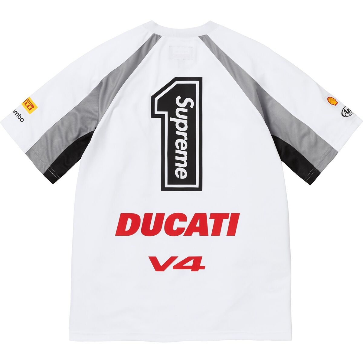Supreme x Ducati Soccer Jersey Black White Red Blue SS24 Supreme x Ducati Soccer Jersey Black White Red Blue SS24