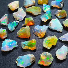 Opal Rough Specimen Gemstones Lot 50 Carat Natural Ethiopian Welo Fire Opal Raw