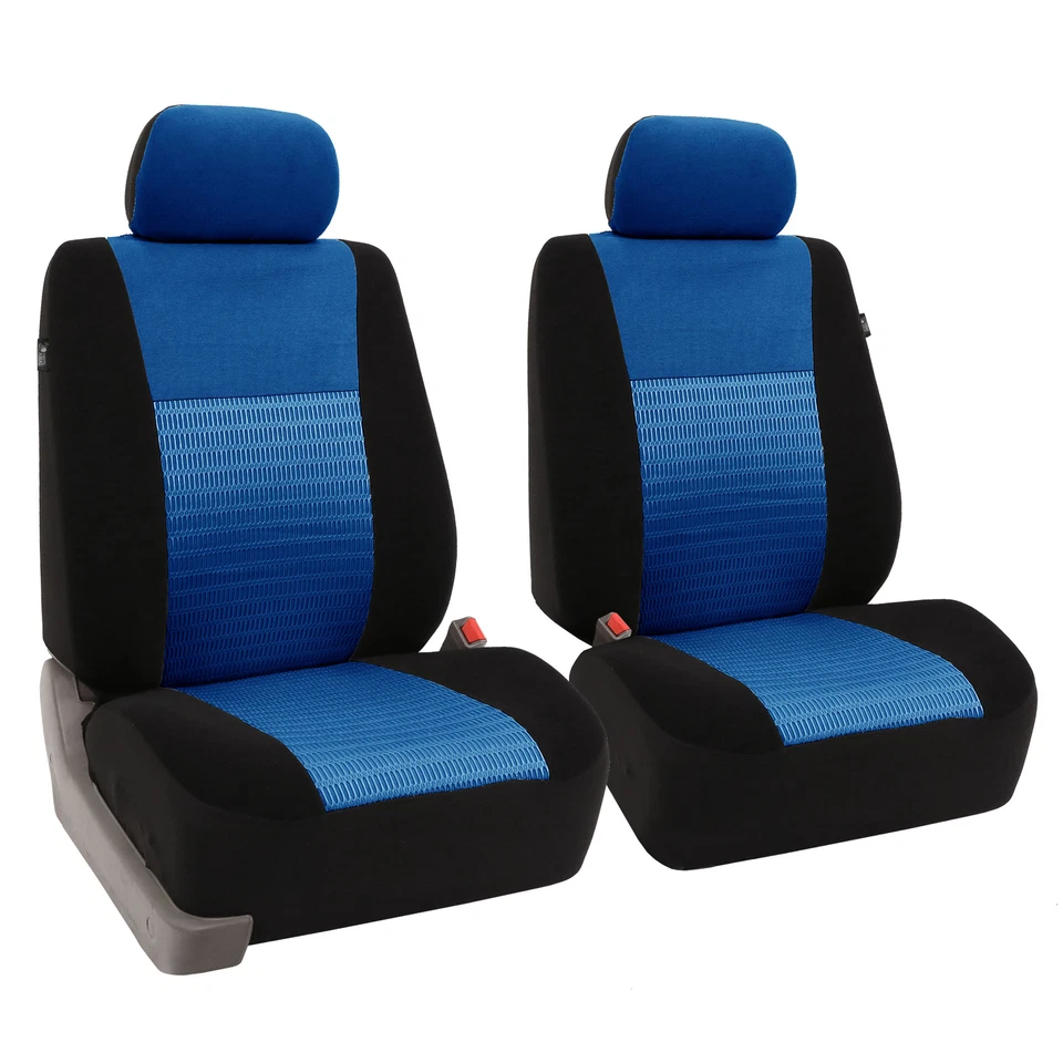 Juego completo de funda de asiento de 3 filas para auto SUV azul negro para auto sedán SUV furgoneta banco Foto 2 de 4