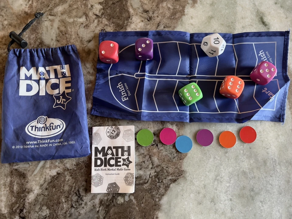 Complete Excellent Condition ThinkFun Math Dice Jr. 6+ Years - Image 2 of 3