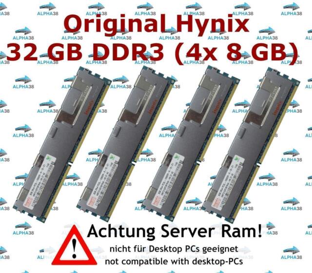 SK Hynix 32 GB (4x 8 GB) ECC DDR3-1333 Superserver 4U F627G3-F73PT + Serveur RAM