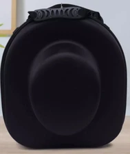 EVA Black Hat Carrier Case Travel Hat Storage Box Hat Carrying Box Adjustable