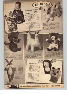 1969 smokey the bear hand puppet
