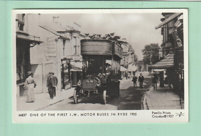PAMLIN DRUCKE POSTKARTE M837 - Einer der ersten I.W. Motorbusse in Ryde 1905 Exc