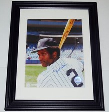 PAUL BLAIR AUTOGRAPHED 8X10 COLOR PHOTO (FRAMED & MATTED) - NEW YORK YANKEES!