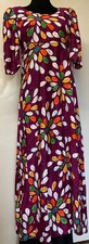 1960s Kamehameha Bold Floral Colorful Print Maxi Dress-Made in Hawaii-Size Small