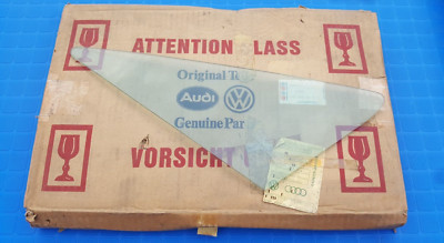 Audi 100 Audi 5000 rear side window glass 433845301A 77-81 Audi OEM NOS green L