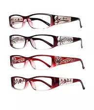 eyeBOGO Kaylee 4-Pack KOFE Stylish Reading Glasses for Women