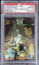 Chris Webber RC Rookie 1993 S.C FREQUENT FLYER UPGRADES GEM MINT PSA 10🔥30exist