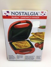 NUEVO ROJO Nostalgia MyMini SANDWICHERA PANQUEQUES TORTILLAS PIZZA HUEVOS TOSTADOS FRANCESES
