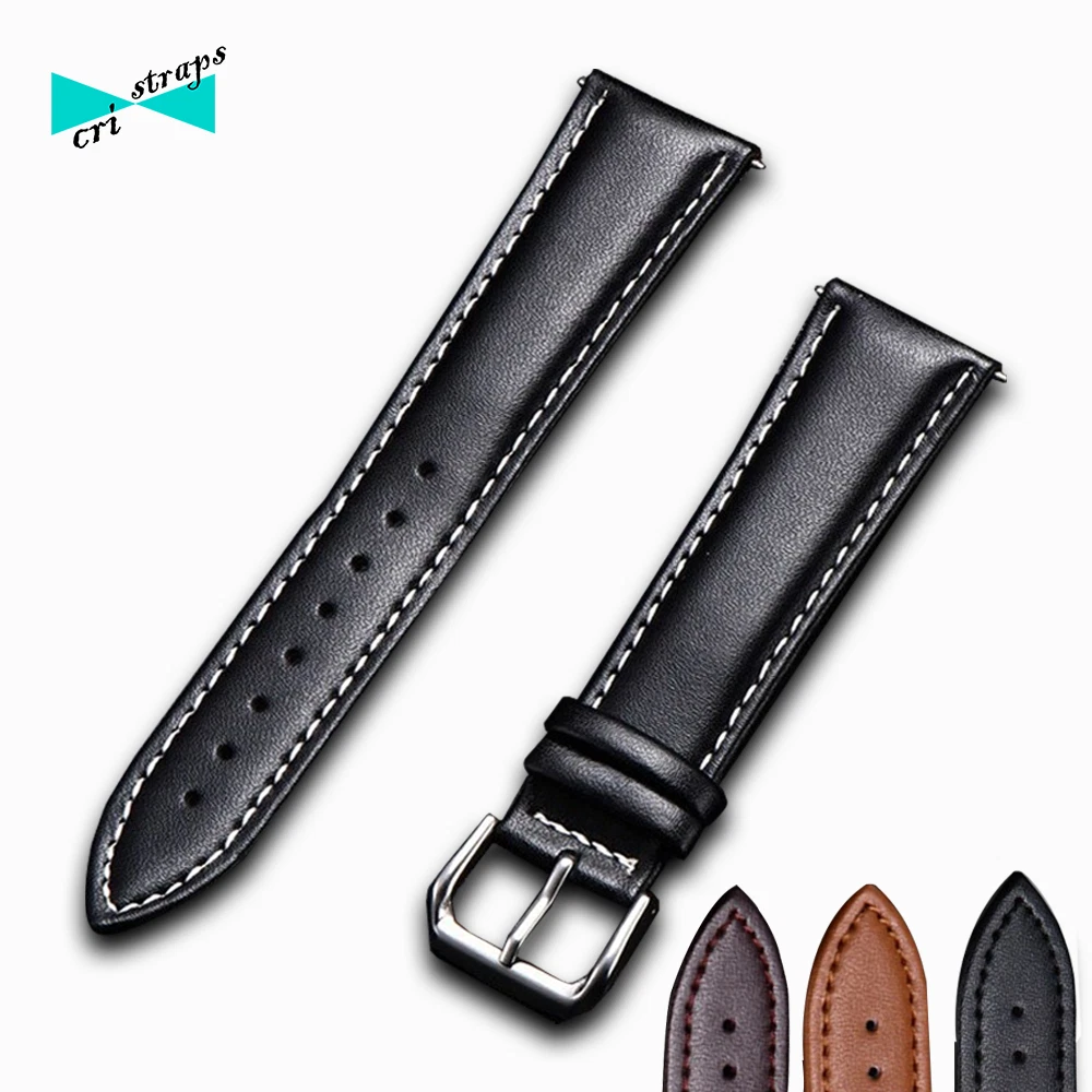 Cinturino per orologio Universale F118-XL Pelle Nero 18mm