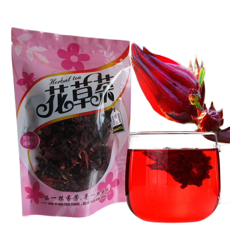 Organic Hibiscus Tea Roselle Flower Scented Herbal Tea for Detox and Wellness