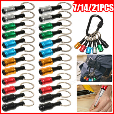 7~21x Hex Shank Screwdriver Bit Holder Bar Shank Screwdriver Bit Keychain Driver