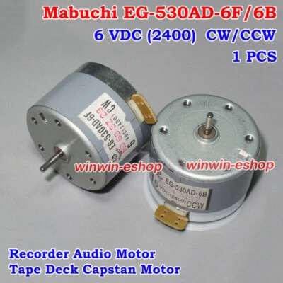 Mabuchi EG-530AD-6F/6B DC 6V CW CCW Recorder Audio Motor Tape Deck Capstan Motor