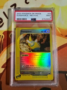 Pokemon tcg 2003 e reader skyridge Dunsparce reverse foil	#53	PSA	9