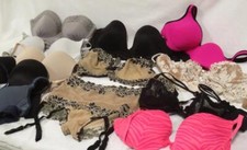Estate Lot of 34C Bras, Intimates - Various Brands, Padded, Underwire, Lace