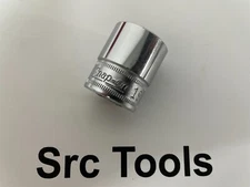 Snap-On Tools USA 3/8" Drive 19mm Metric 6pt Shallow Chrome Socket FSM191
