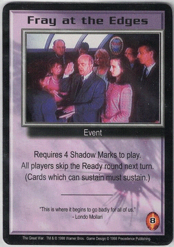 Babylon 5 CCG The Great War Ed Individual Card Sale Near Mint or Better Part 2/4 - Picture 5 of 25
