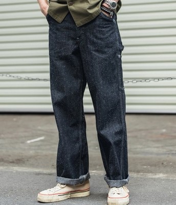 Bronson Non Stock Slub Pearl Yarn Indigo Denim Carpenter Pants S34