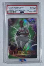 2021 Bowman Draft Genesis Andrew Painter #GNS-12 Green Refractor /99 (RC) PSA 10