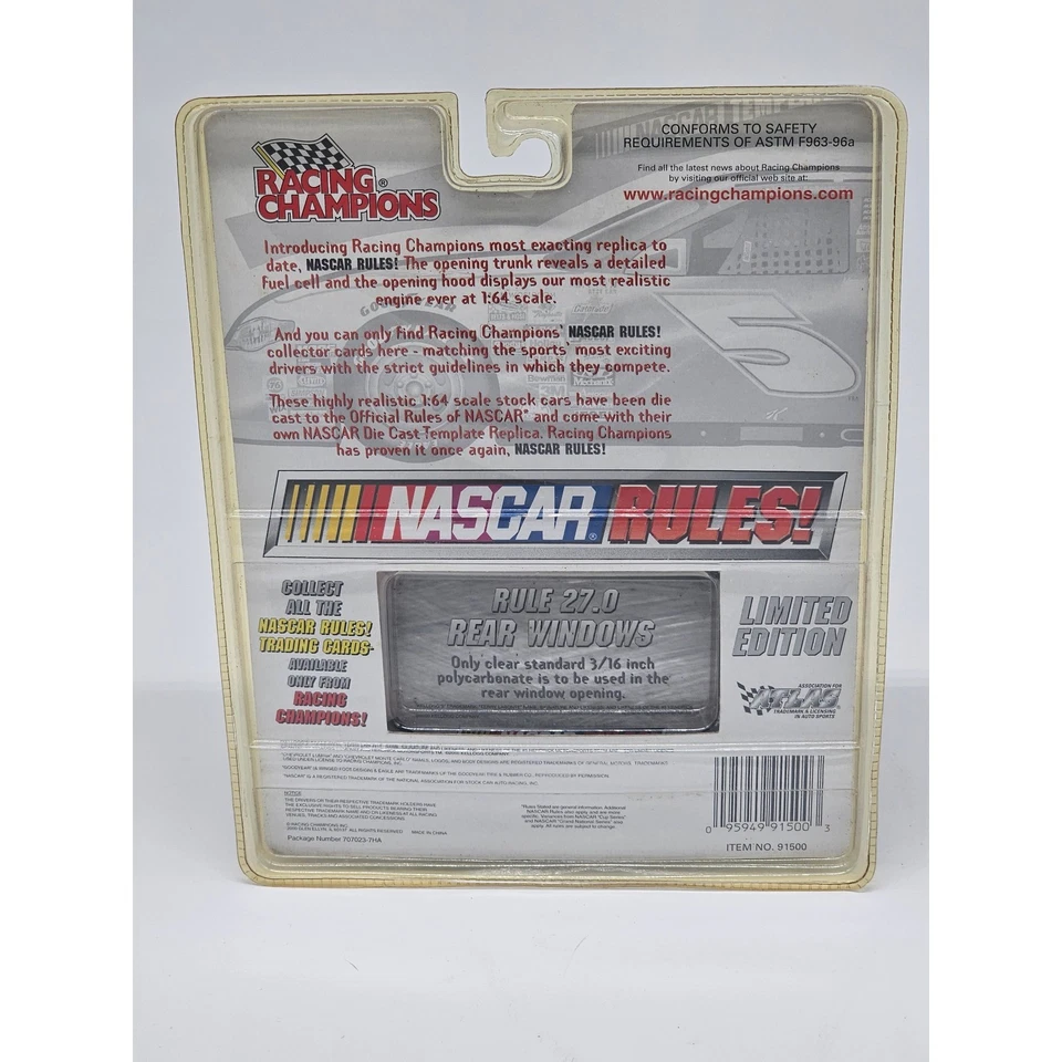Racing Champions NASCAR Rules 2000 vista previa edición limitada escala 1:64 diecast Foto 4 de 4
