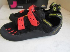NIB LA SPORTIVA "Tarantula" Black/Poppy Leather Rock Climbing Shoes EUR 43.5