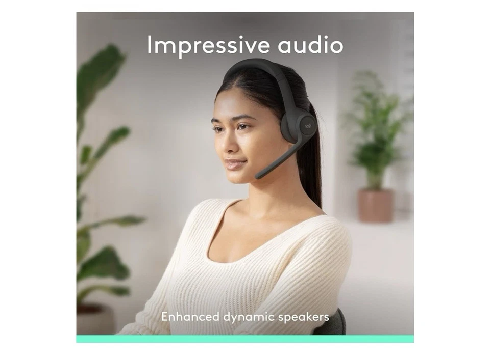 Logitech Zone 301 Wireless Bluetooth Headset with Noise-Canceling - Image 3 of 4