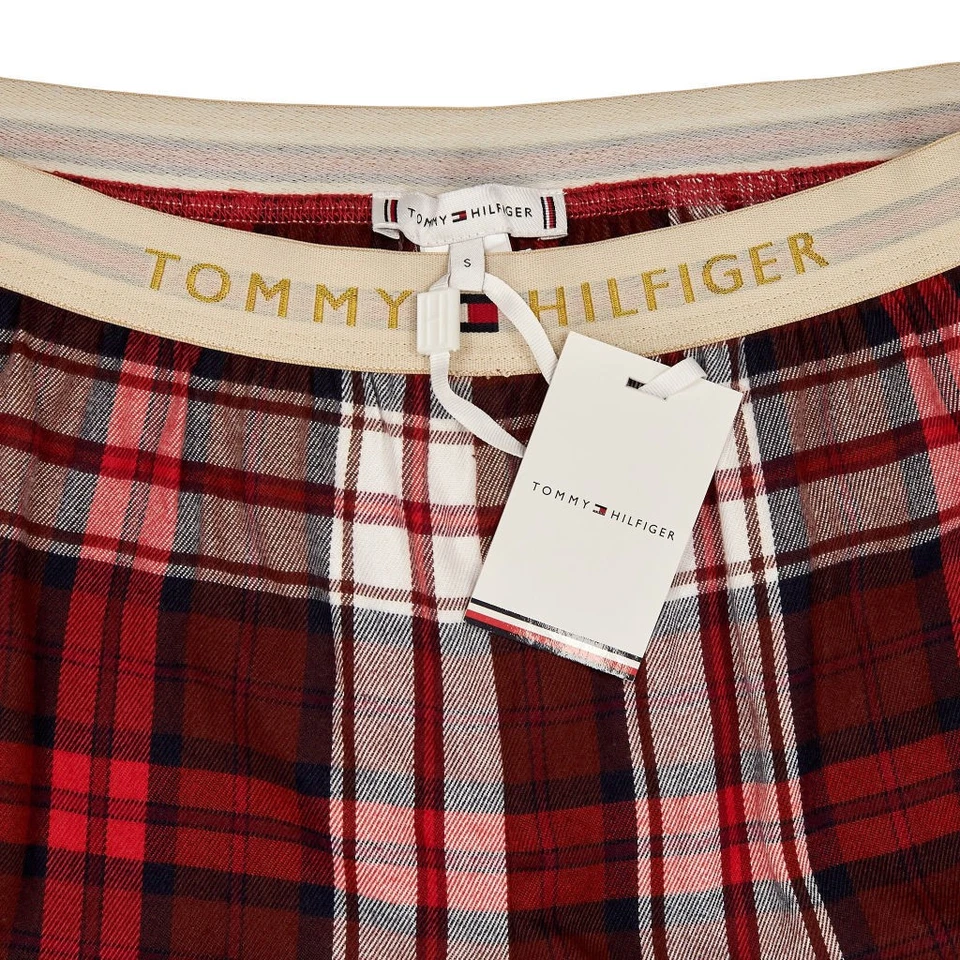 Pantalones de salón Tommy Hilfiger rojos a cuadros Foto 3 de 3