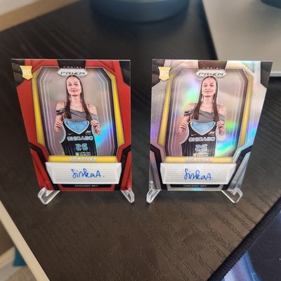2025 Panini WNBA Chicago Sky Ajsa Sivka Rookie Silver Red Prizm Auto /99