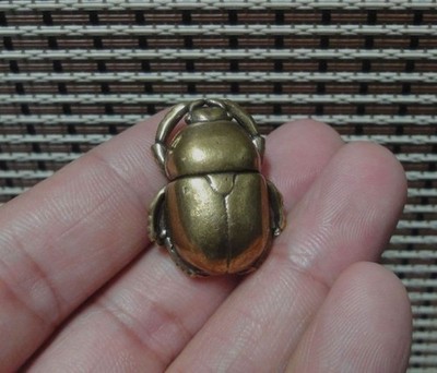 Vintage Style Brass Copper Cute Ladybug Insect Statue for Home and Garden Decor