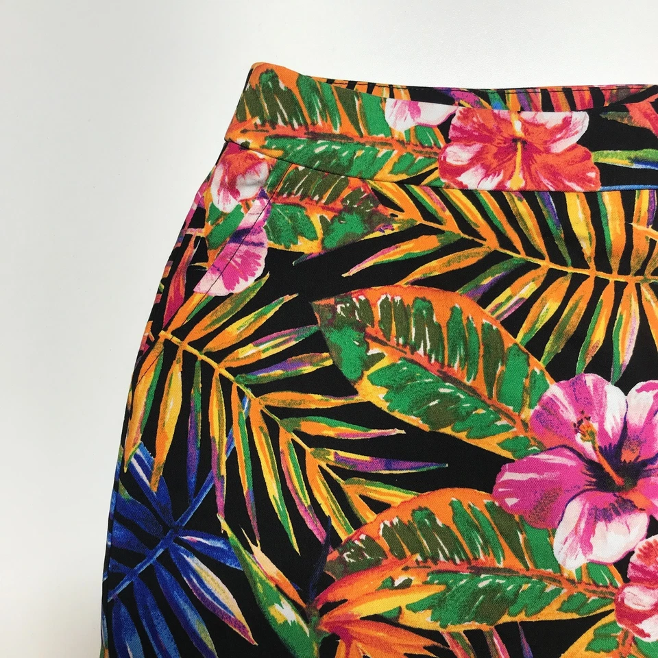 Nuevo con etiquetas Rafaella Skort Mujer XS Tejido Coral Combo Estampado Tropical Malla Bolsillos Cortos Foto 3 de 4