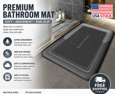 Absorbent Non-Slip Soft Bath Mat Non-Slip Backing Universal Rug 400MMx600MM