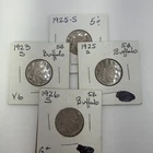 Lot of 4 Buffalo Nickels 1923-S 1925-S 1926-S ~ G-VG Good to Very Good